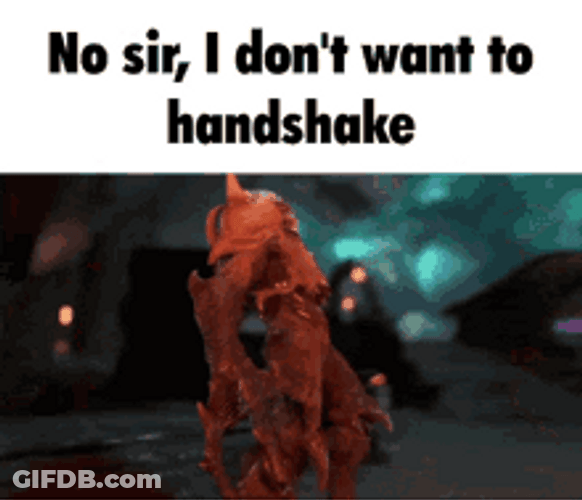 Sir I Don't Want Handshake Doom Meme GIF
