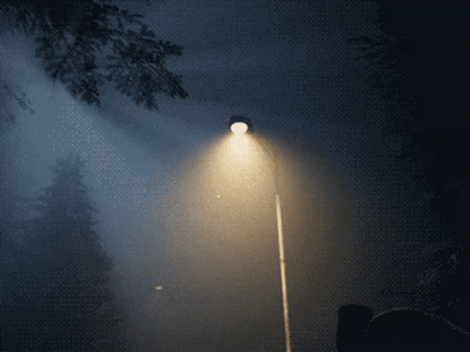 Siren Head Coming Out Street Light GIF