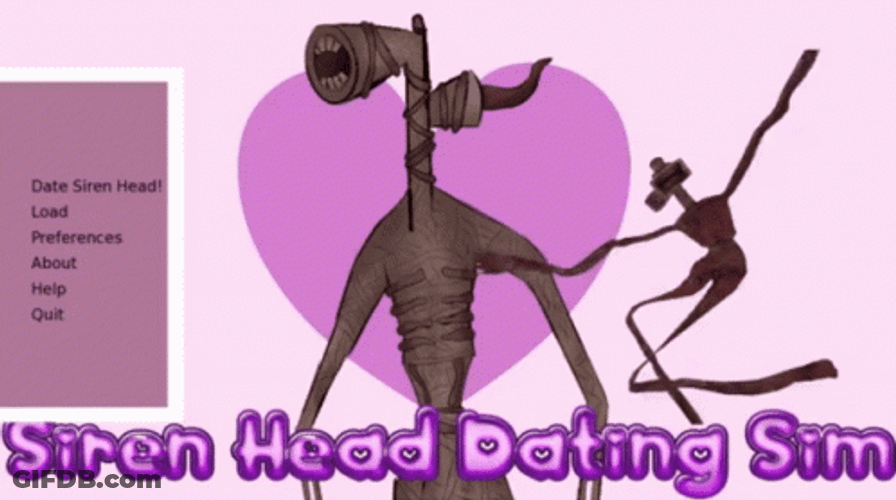 Siren Head Dating Sim GIF