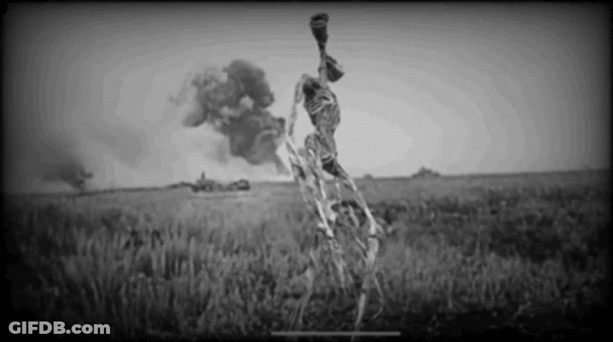 Siren Head Flying In The Sky GIF