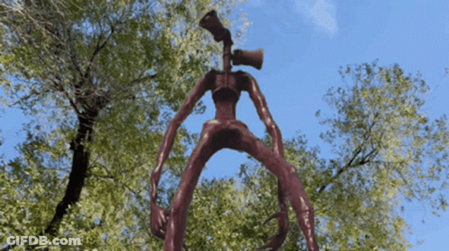 Siren Head Looking While Standing GIF
