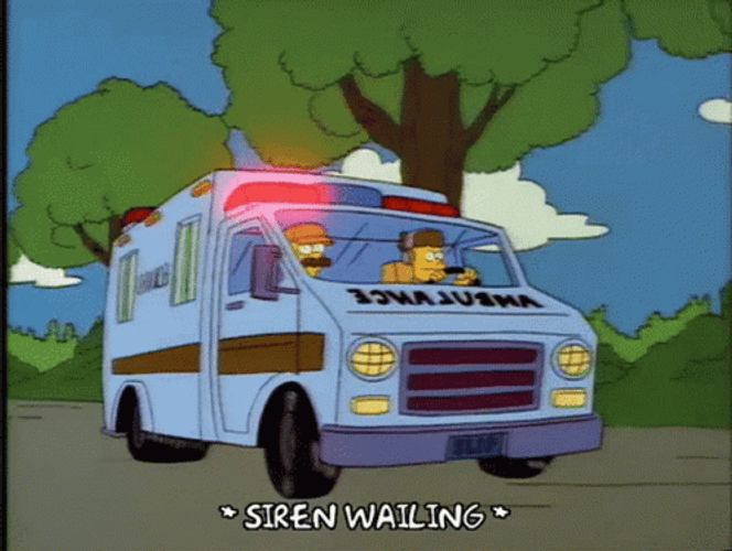 Siren Wailing The Simpsons Ambulance GIF