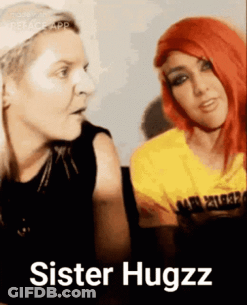 Sister Hugs Wholesome Renee Slater GIF