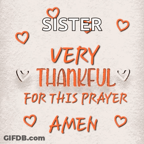 Sister Thankful Prayer Poster GIF