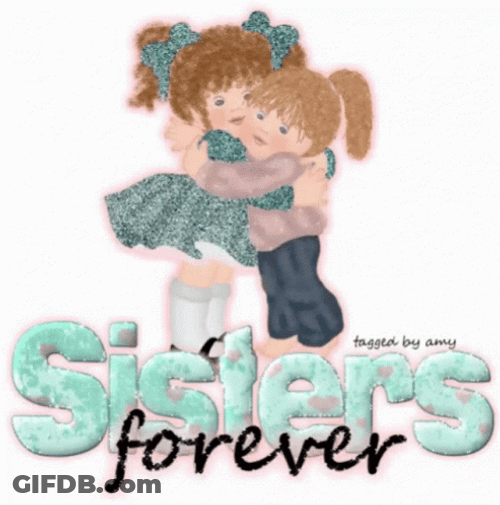 Sisters Forever Glitters Cute Simple GIF