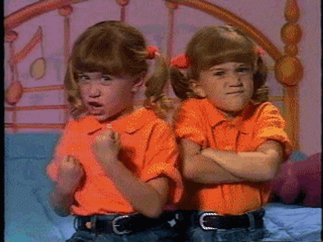 Sisters Olsen Twins Ready To Fight GIF