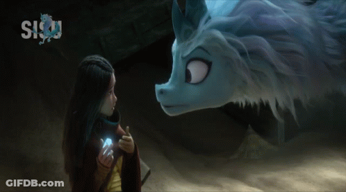 Sisu Poster Girl Talking To Dragon GIF
