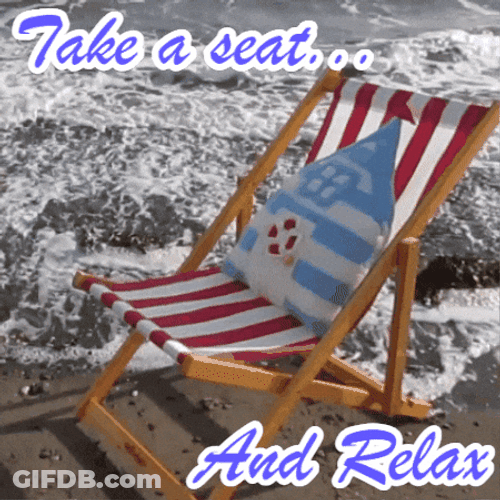 Sit Down Beside The Beach GIF