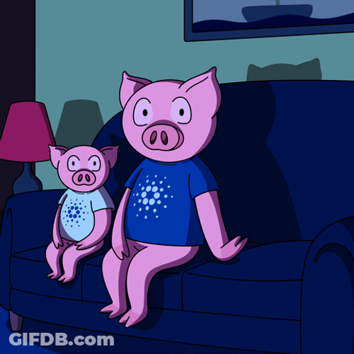 Sit Down Mother Pig Tapping Sofa GIF