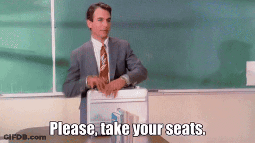 Sit Down Naughty Students GIF