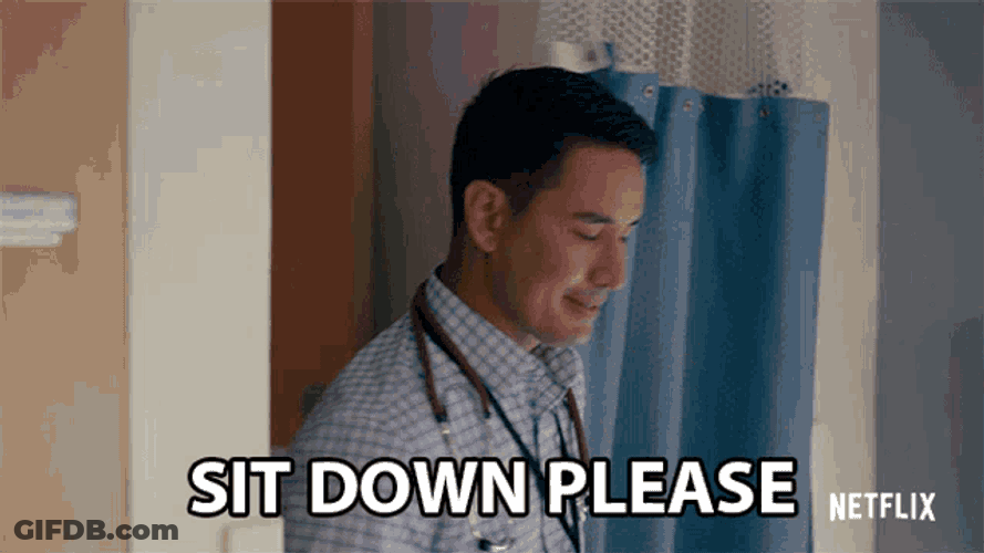 Sit Down Please Shawn Passwaters GIF