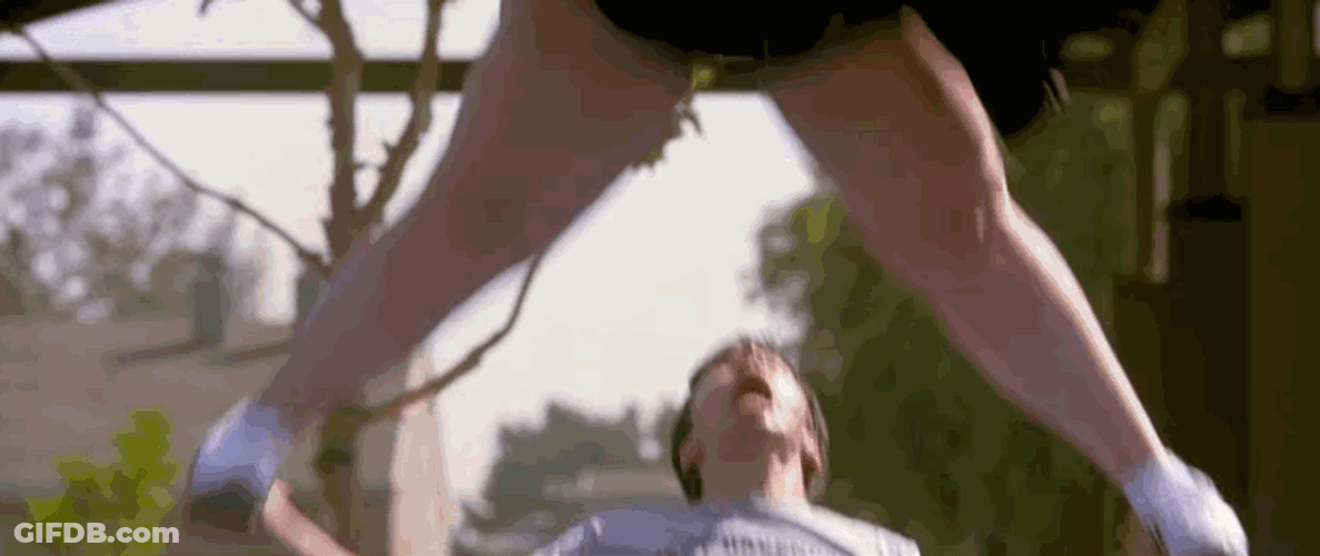 Sit On My Face Cheerleading Fail GIF