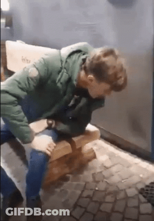 Sitting Boy Puking GIF