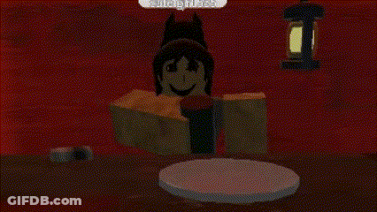 Sitting Cartoon Character With Lantern And Plate GIF