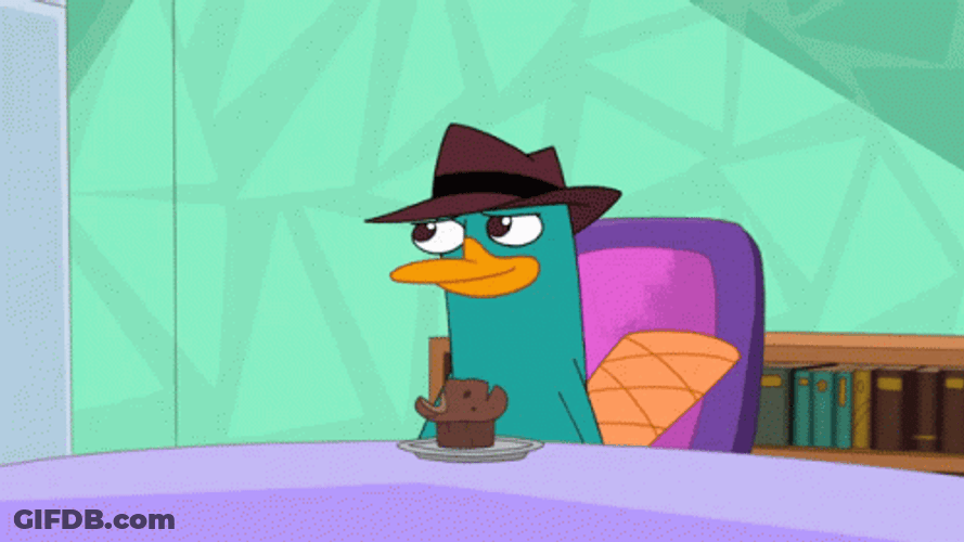 Sitting Perry The Platypus Blinking It Eyes GIF