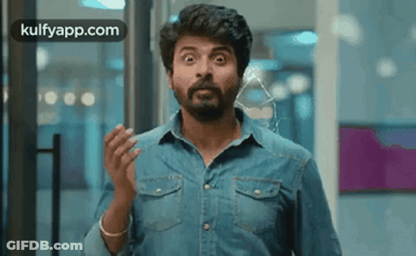Sivakarthikeyan In Shock Fear Waving GIF