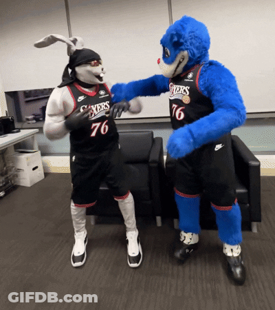Sixers Mascots Dancing GIF