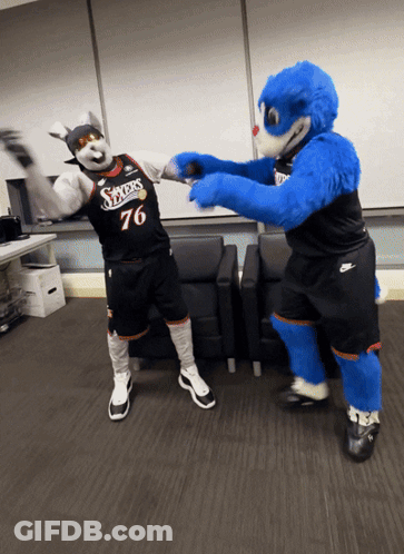 Sixers Mascots Dancing GIF