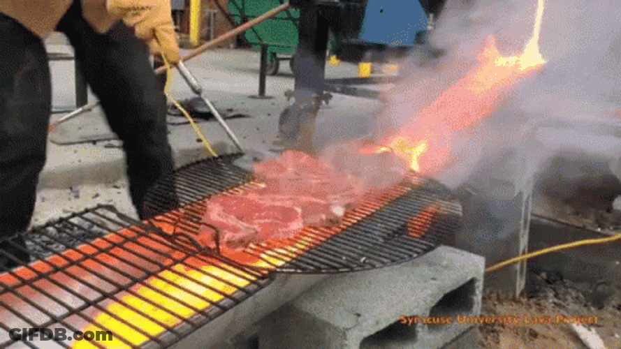Sizzling Hot Smokey Bbq Flipping GIF