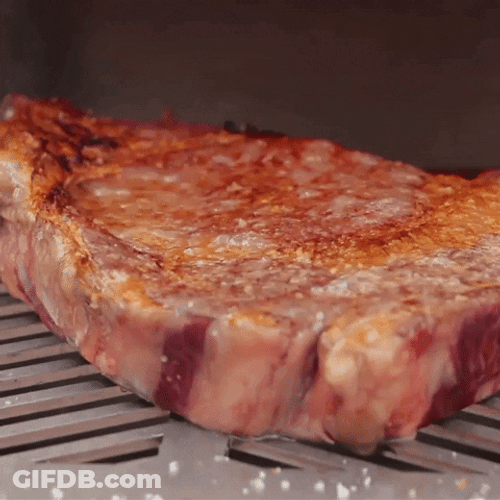 Sizzling Scrumptious Steak Grilling GIF