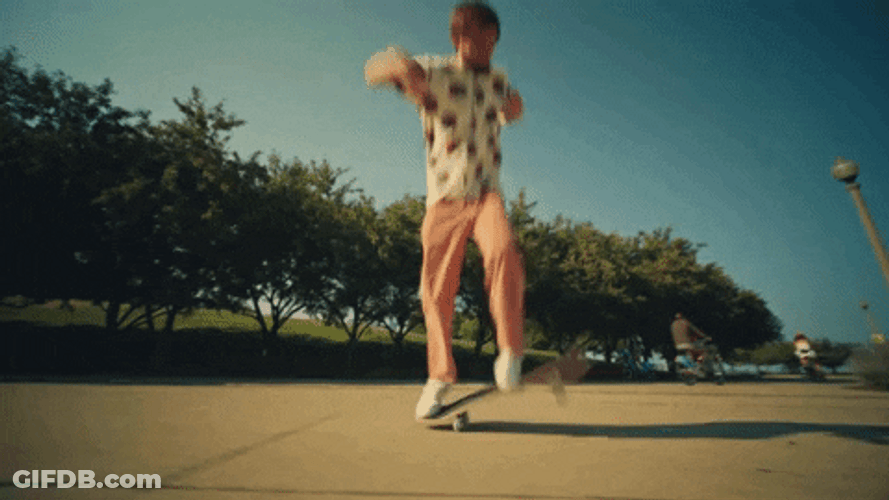 Skateboard Stunt Epic Fail GIF