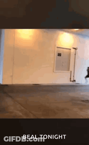 Skateboarder Doing Trick With Caption Beal Tonight GIF
