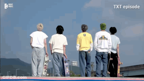 Skateboarders On Ramp With Txt Episode GIF