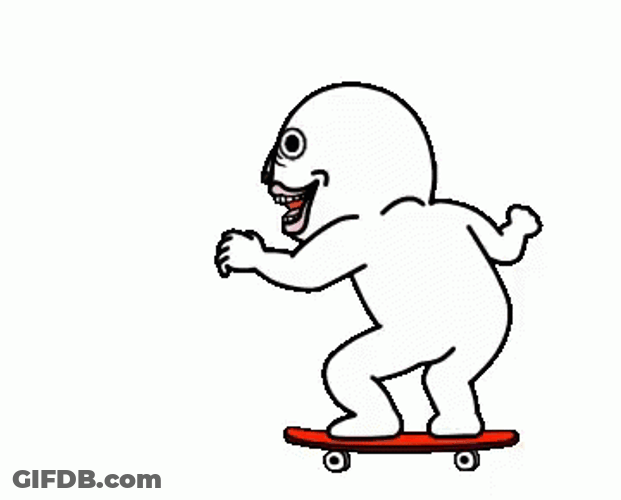 Skater Man Animation GIF