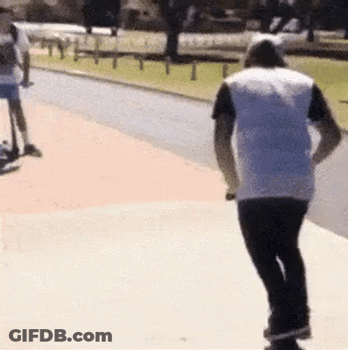 Skater Man Teleport Galaxy GIF