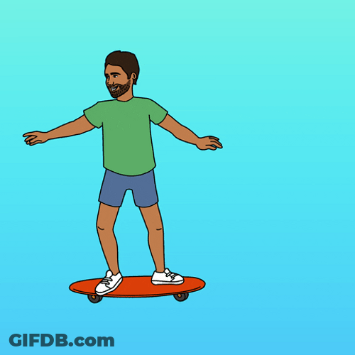 Skating Monday Blues GIF