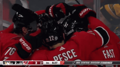 Skejei Hugging Another Hockey Player GIF