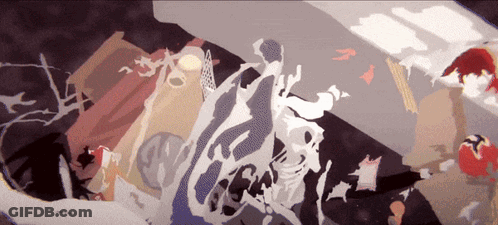 Skeleton And Skull Painting With Letter W GIF