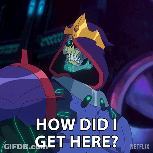 Skeleton Asking How Did I Get Here Netflix GIF