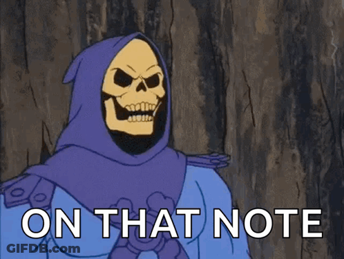 Skeleton Cartoon With Note GIF