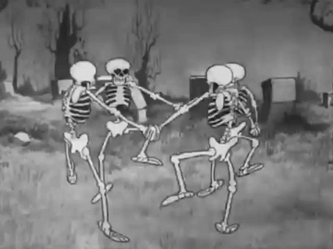 Skeleton Ciranda Circle Dance GIF