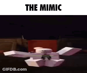 Skeleton Coming Out Of Box Saying The Mimic GIF