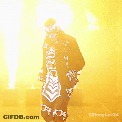 Skeleton Costume Man Walking On Yellow With Tiffanyluv24 GIF