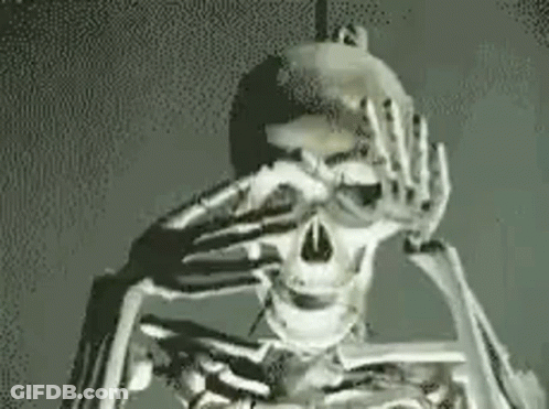 Skeleton Covering Face GIF