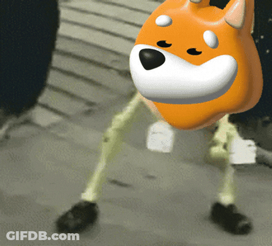Skeleton Dance Bonk Dog GIF