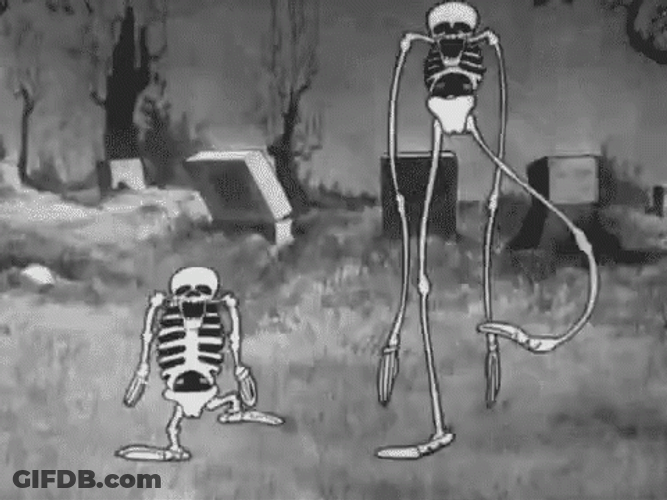 Skeleton Dance Graveyard Cemetery GIF