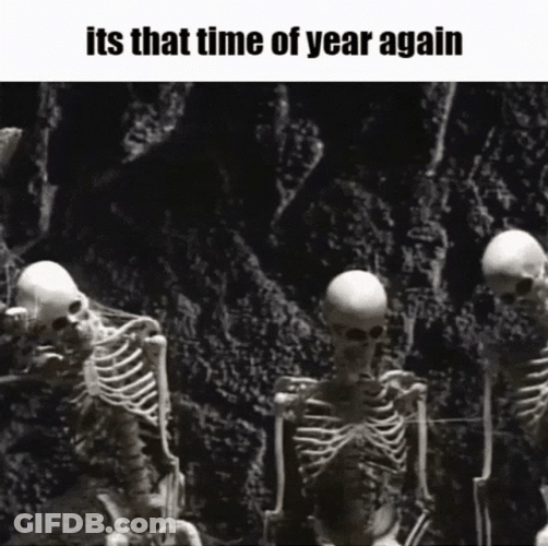 Skeleton Dance Halloween Creepy Skulls GIF