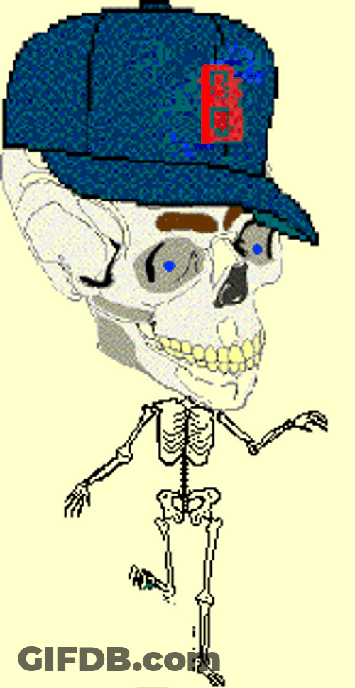 Skeleton Dance Hip Hop Ball Cap GIF