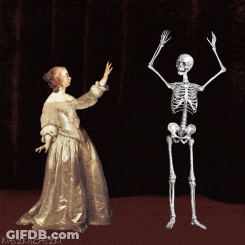 Skeleton Dance Lady Mary Coke GIF