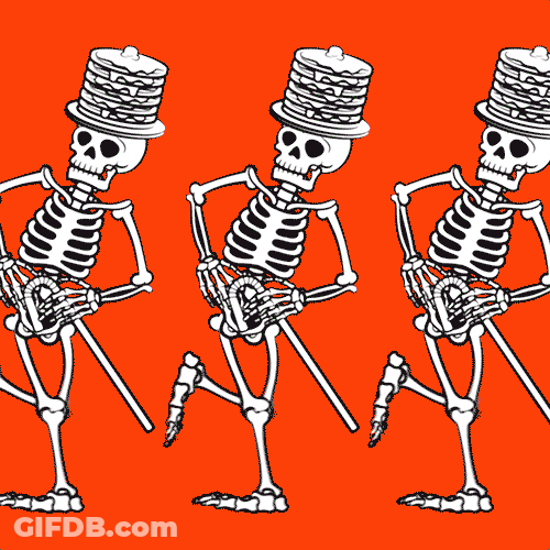 Skeleton Dance Neon Color Changing GIF