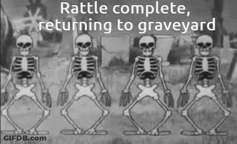 Skeleton Dance Returning To Graveyard GIF