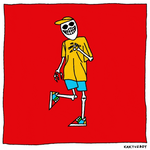 Skeleton Dance Smile Streetstyle GIF