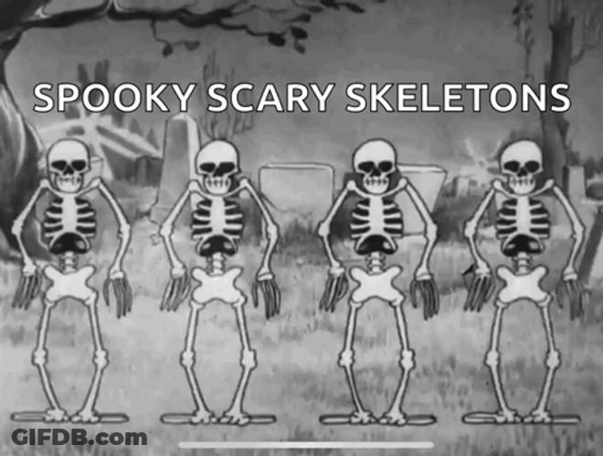 Skeleton Dance Spooky Scary Skeletons GIF