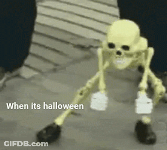 Skeleton Dance When It's Halloween GIF