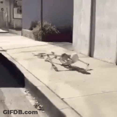 Skeleton Dragging Its Body GIF