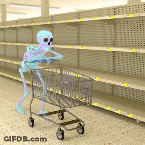 Skeleton Empty Grocery GIF